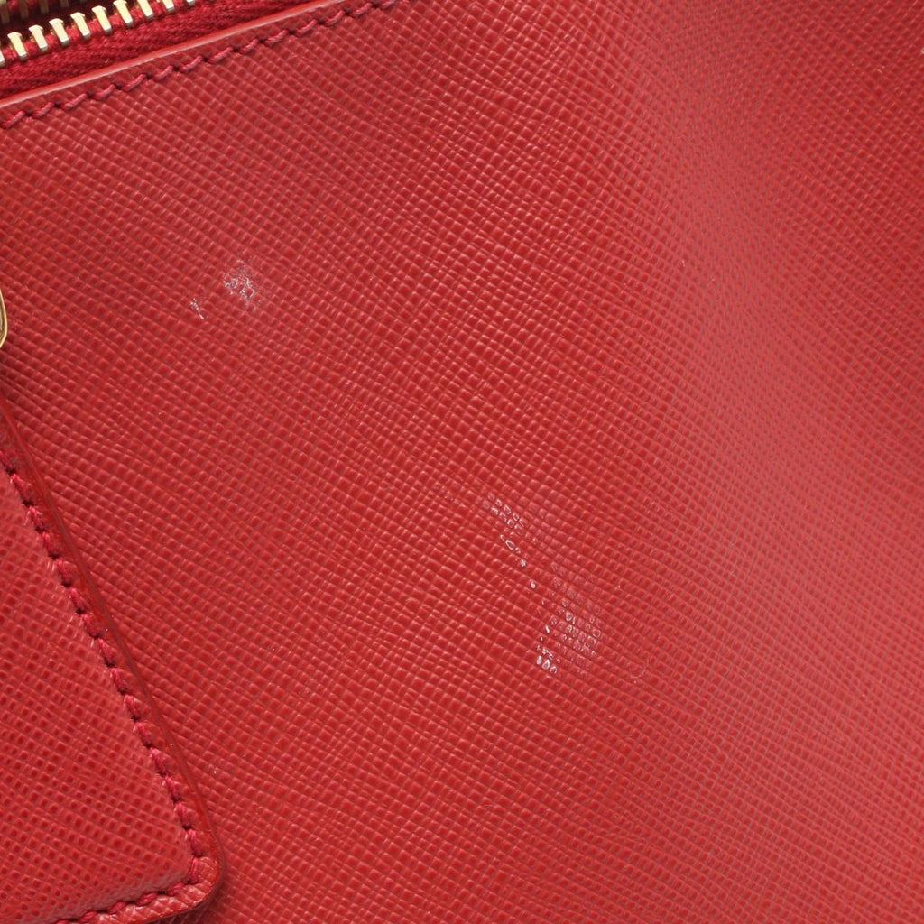 Prada Handbag Galleria Red Leather Hand — view 6
