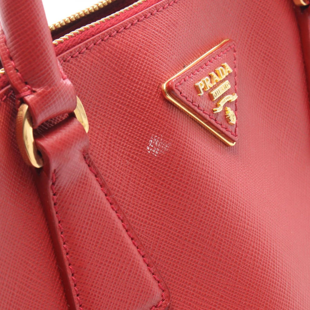 Prada Handbag Galleria Red Leather Hand — view 8