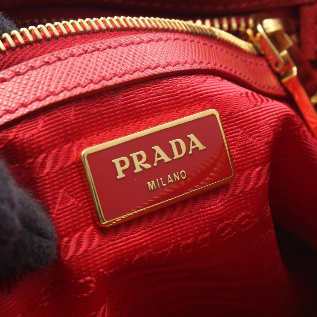 Prada Handbag Galleria Red Leather Hand — view 4