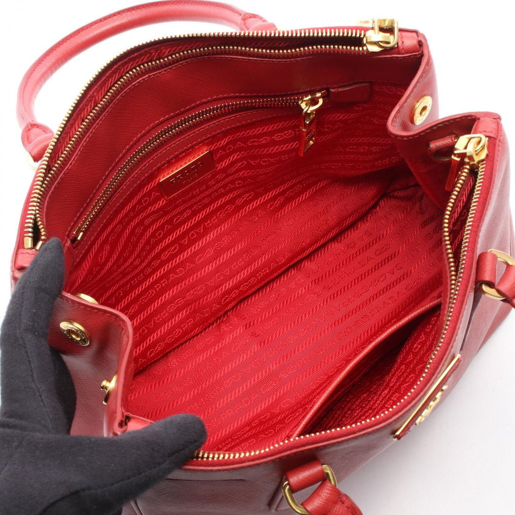 Prada Handbag Galleria Red Leather Hand — view 3
