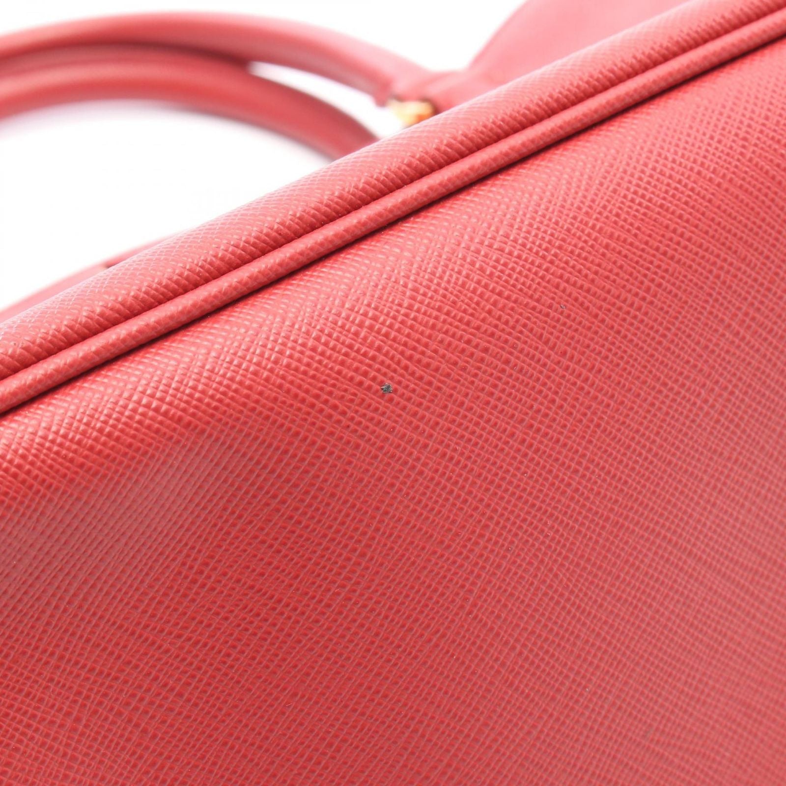 Prada Handbag Galleria Red Leather Hand — view 9