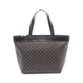 Celine Tote Macadam Black Brown Canvas Leather