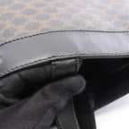 Celine Tote Macadam Black Brown Canvas Leather — view 5