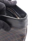 Celine Tote Macadam Black Brown Canvas Leather — view 6