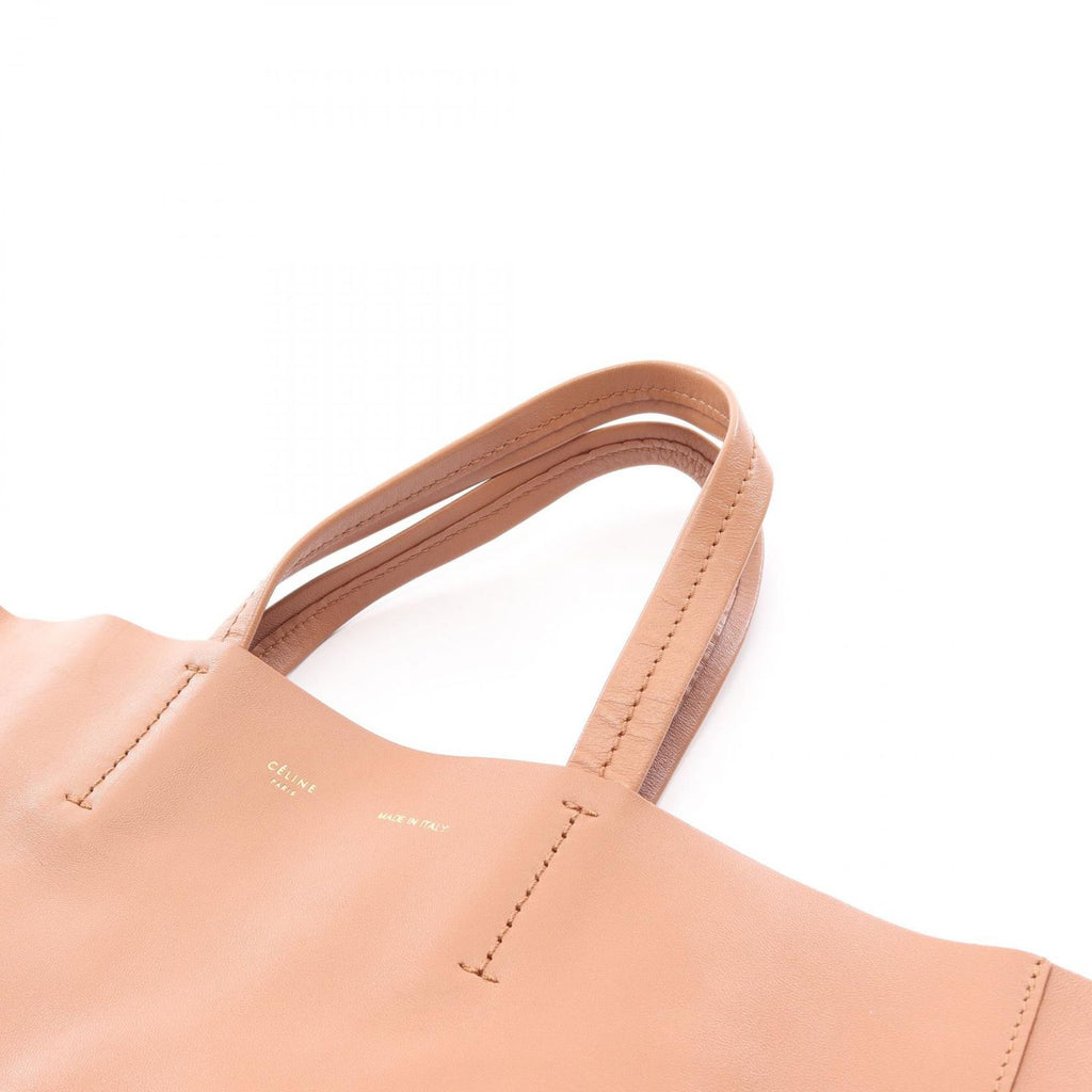 Celine Tote Horizontal Cabas Brown Black Leather — view 5