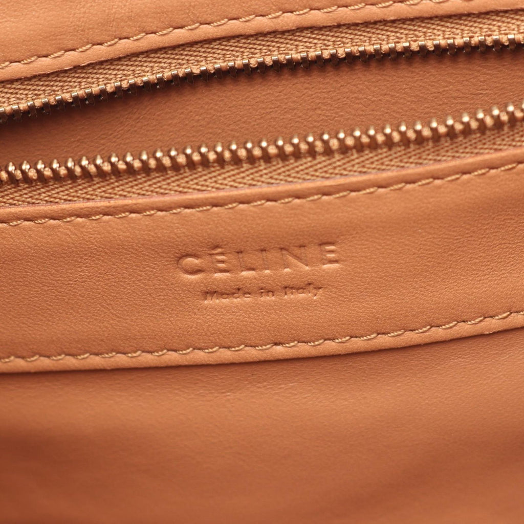 Celine Tote Horizontal Cabas Brown Black Leather — view 4