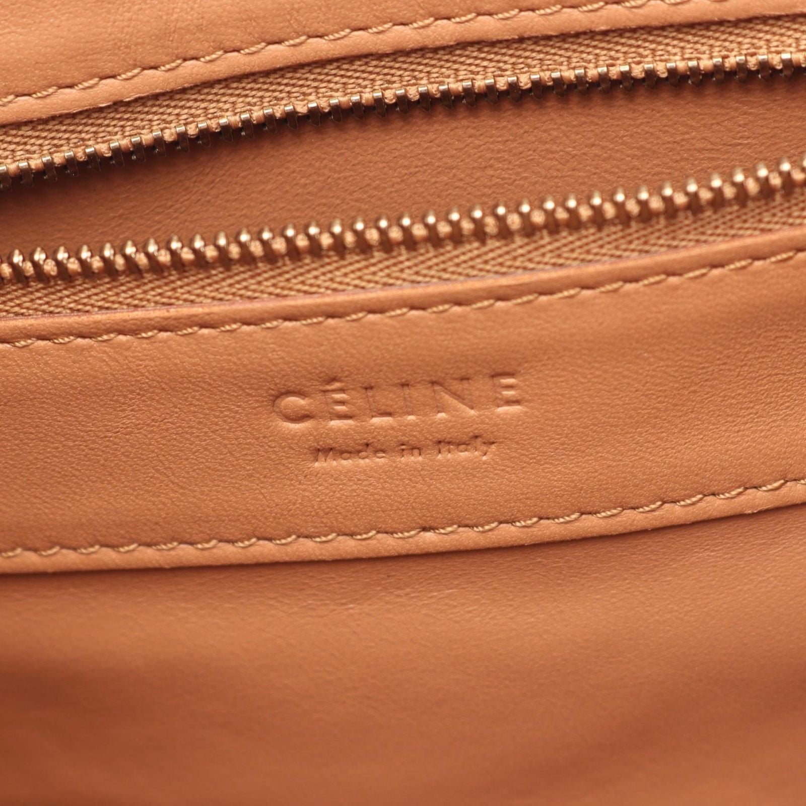 Celine Tote Horizontal Cabas Brown Black Leather — view 4