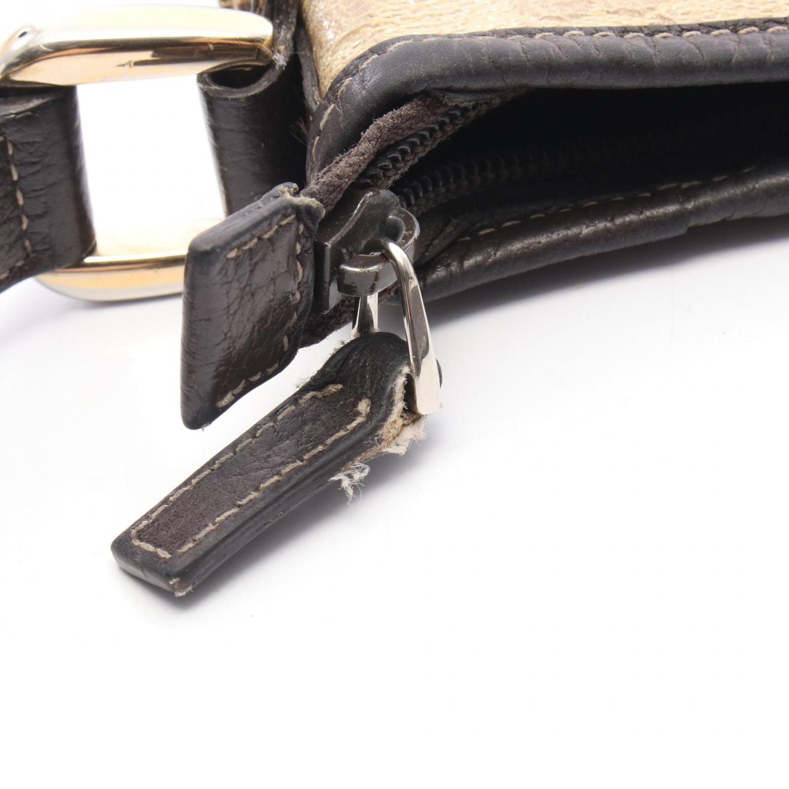 Gucci Shoulder Bag Abbey GG Crystal Beige Canvas Leather — view 6