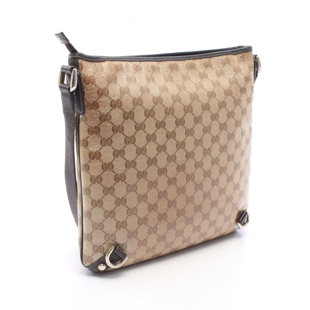 Gucci Shoulder Bag Abbey GG Crystal Beige Canvas Leather — view 2