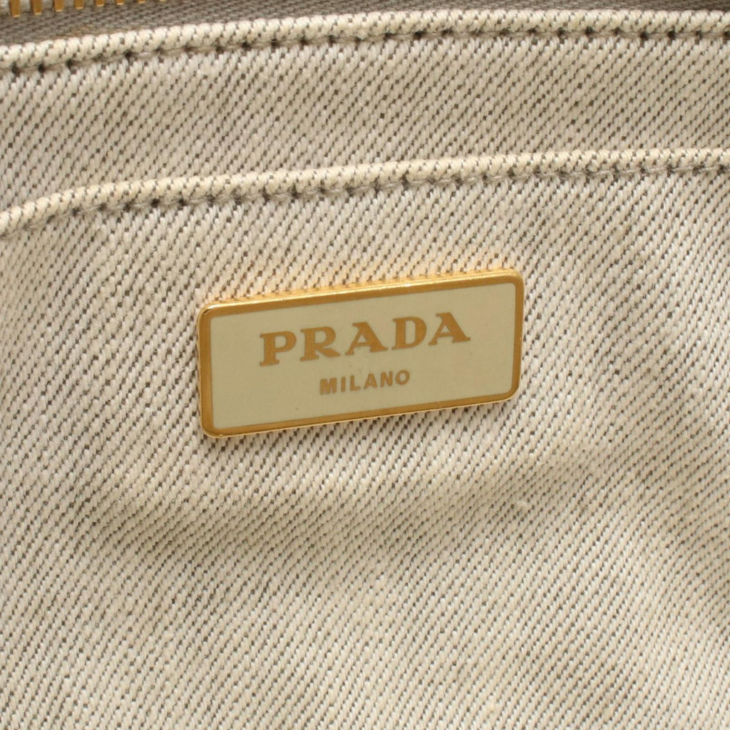 Prada Tote Canapa White Canvas — view 4