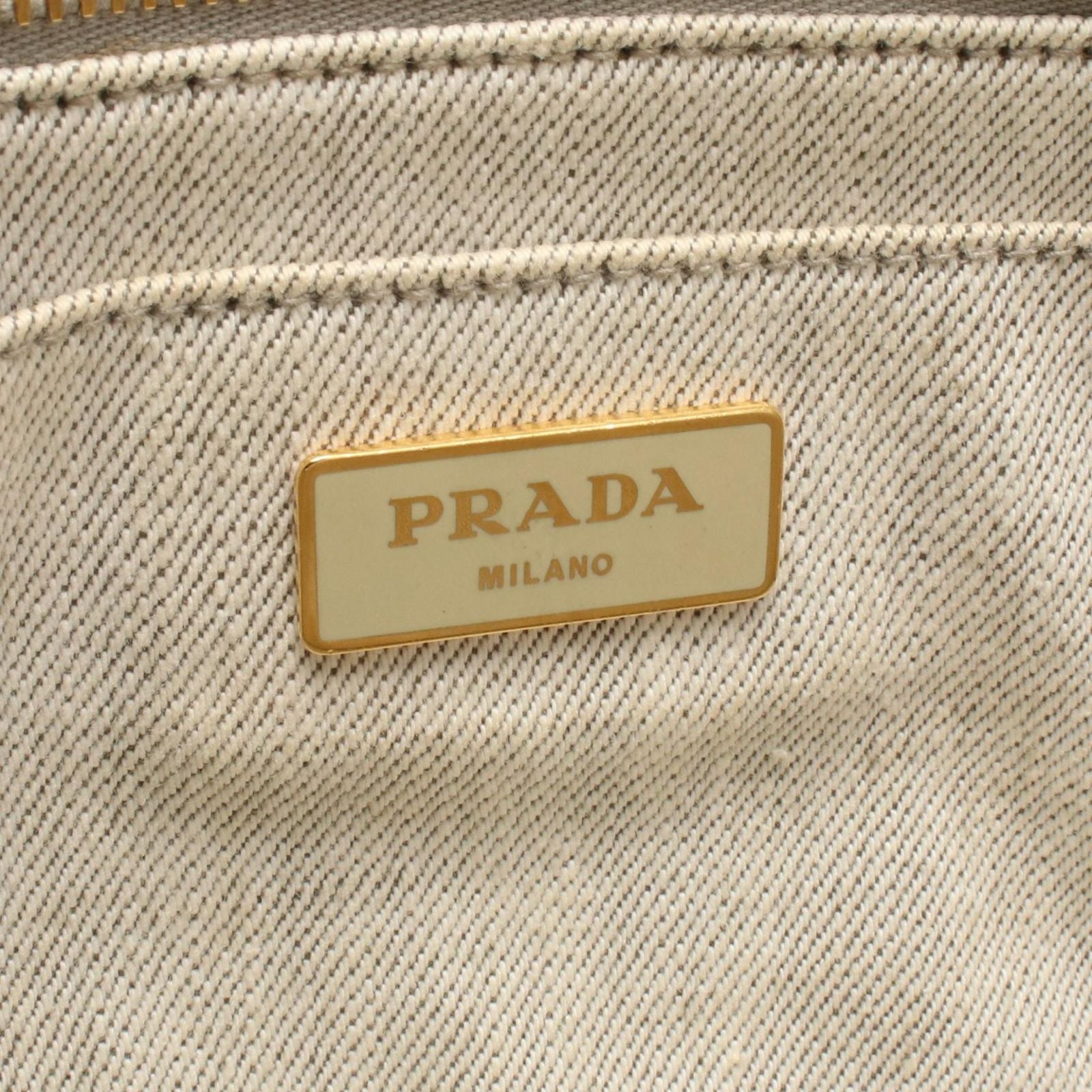 Prada Tote Canapa White Canvas — view 4