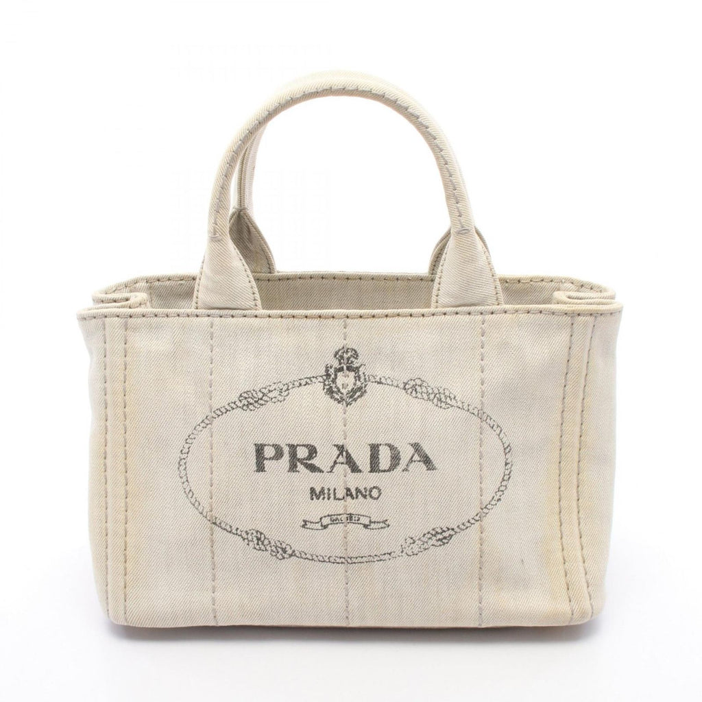 Prada Tote Canapa White Canvas