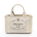 Prada Tote Canapa White Canvas