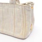 Prada Tote Canapa White Canvas — view 8