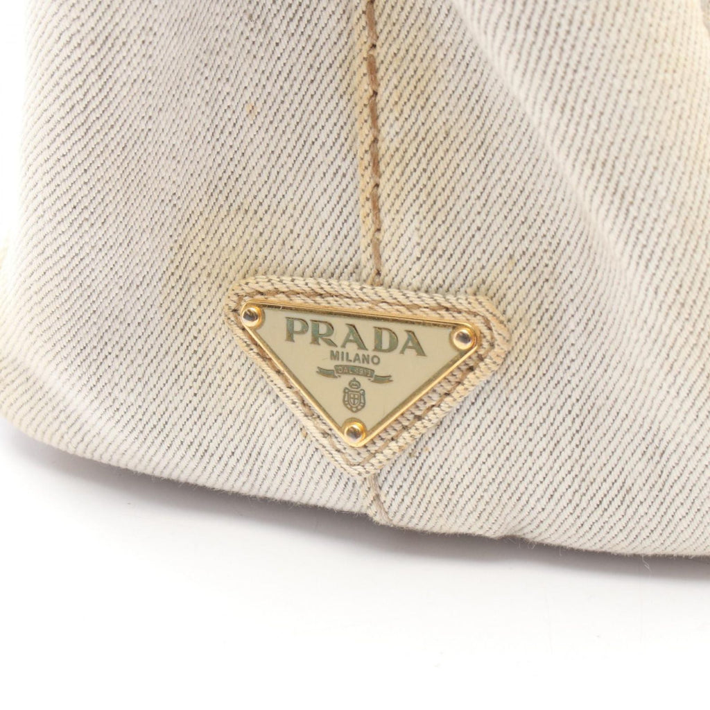 Prada Tote Canapa White Canvas — view 5