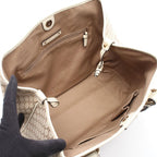 Celine Tote Macadam Beige Ivory Canvas Leather — view 3