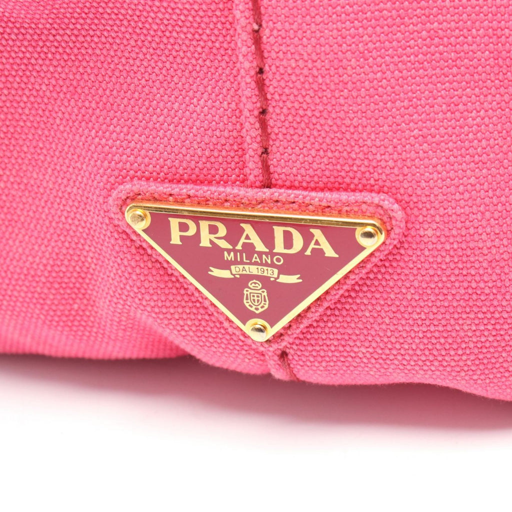 Prada Tote Canapa Pink Canvas 2-Way — view 5