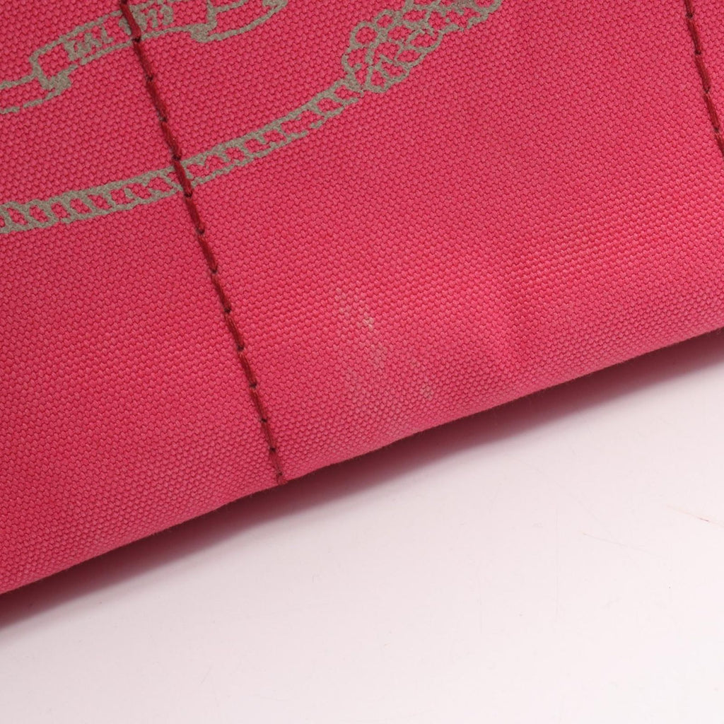 Prada Tote Canapa Pink Canvas 2-Way — view 9