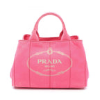 Prada Tote Canapa Pink Canvas 2-Way