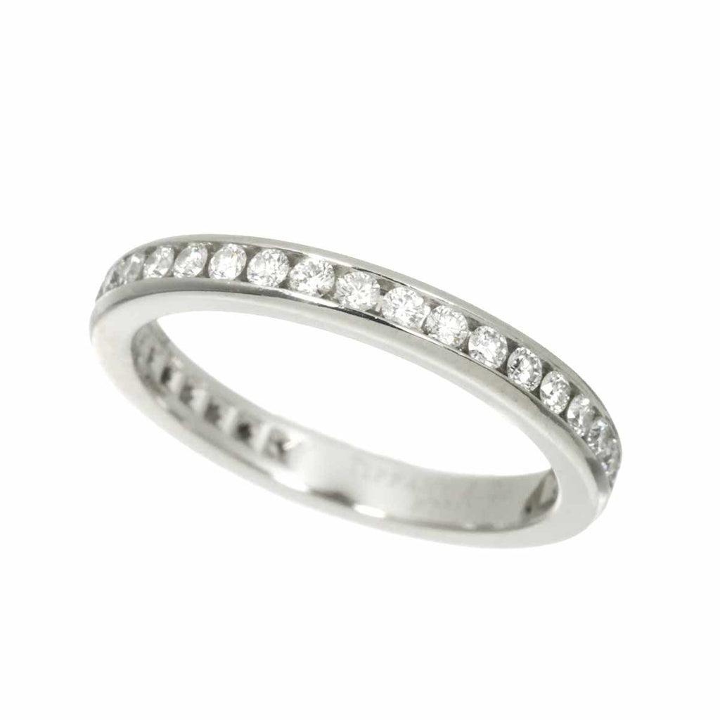 Tiffany & Co Full Circle Channel Setting Ring Diamond Pt Platinum — view 4