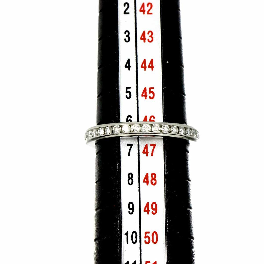 Tiffany & Co Full Circle Channel Setting Ring Diamond Pt Platinum — view 6