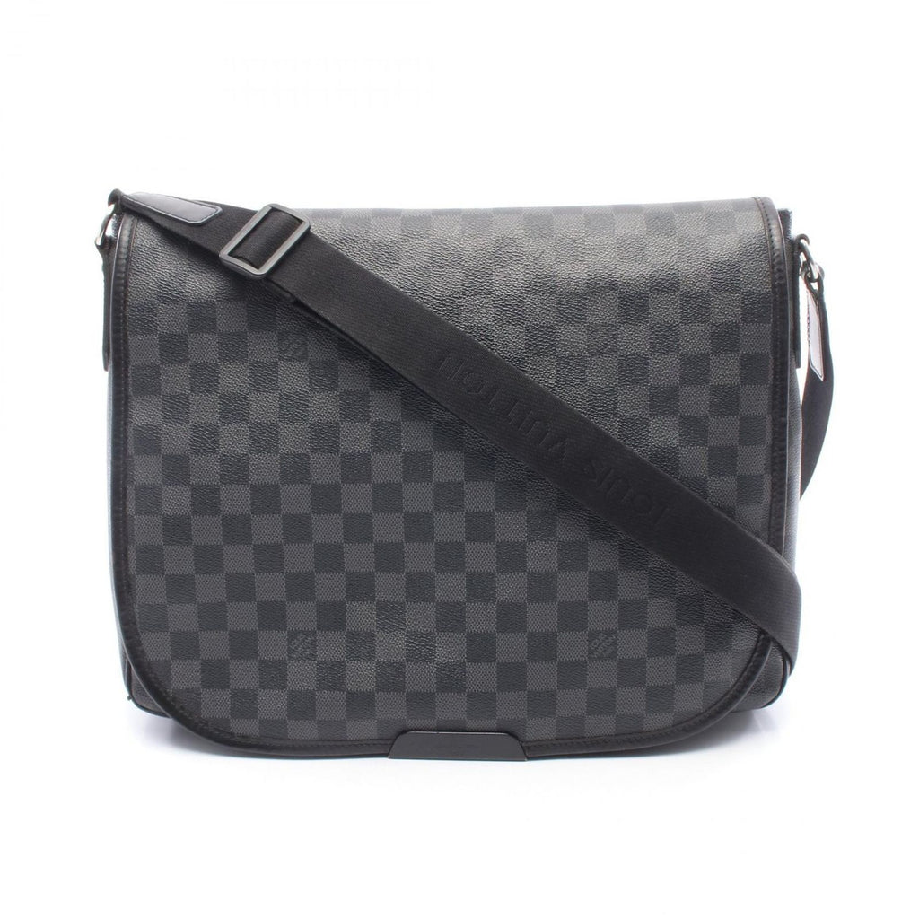 Louis Vuitton Shoulder Bag Daniel GM Damier Graphite Canvas Leather