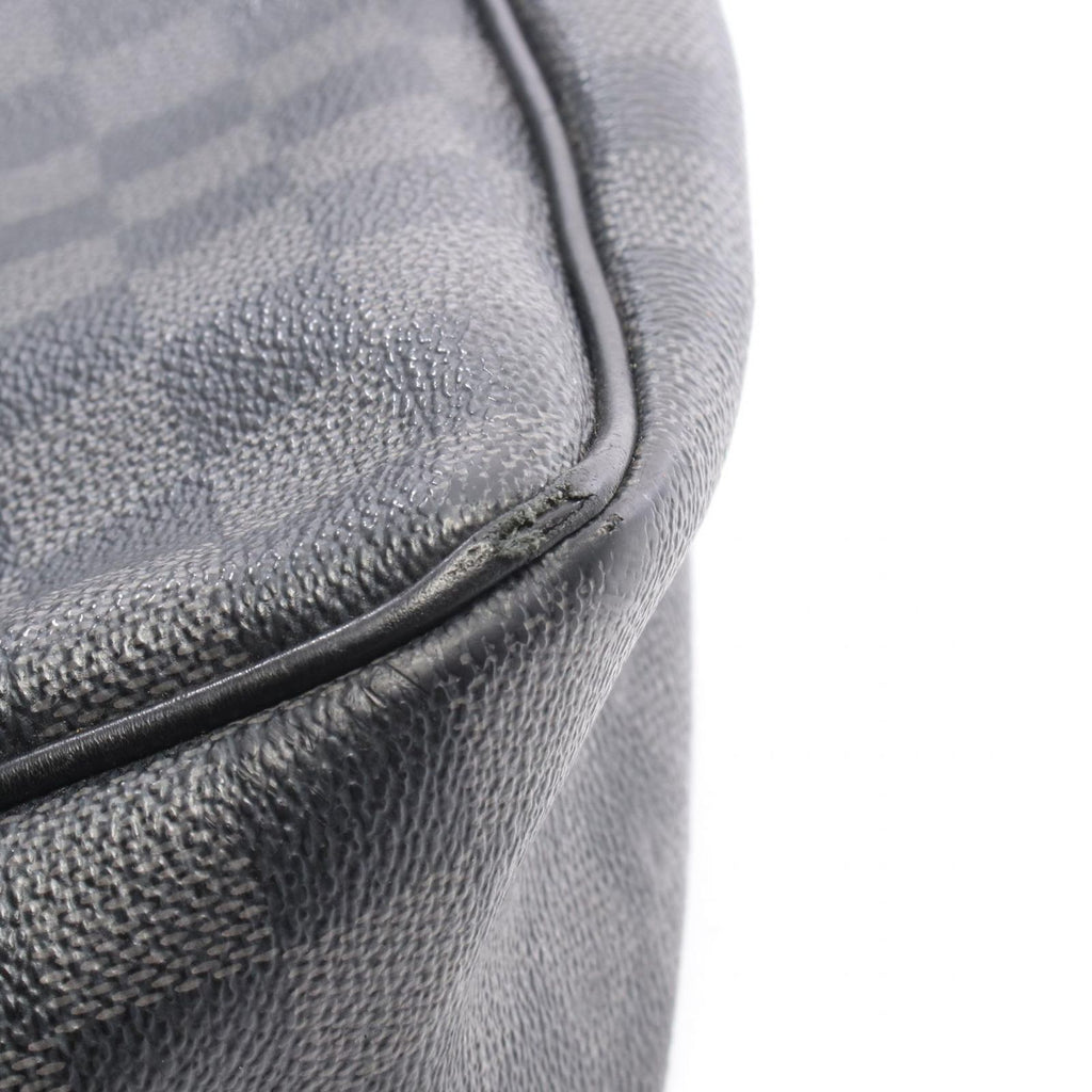 Louis Vuitton Shoulder Bag Daniel GM Damier Graphite Canvas Leather — view 8