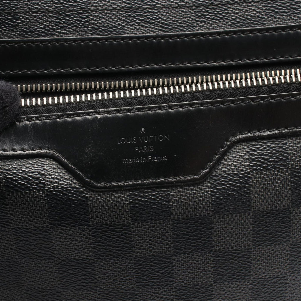 Louis Vuitton Shoulder Bag Daniel GM Damier Graphite Canvas Leather — view 4