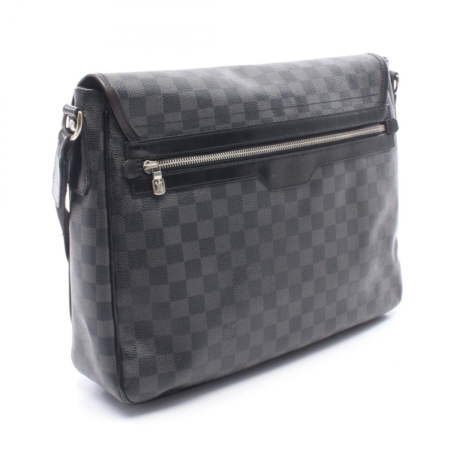 Louis Vuitton Shoulder Bag Daniel GM Damier Graphite Canvas Leather — view 2