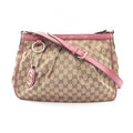 Gucci Shoulder Bag GG Canvas Beige Pink Suki