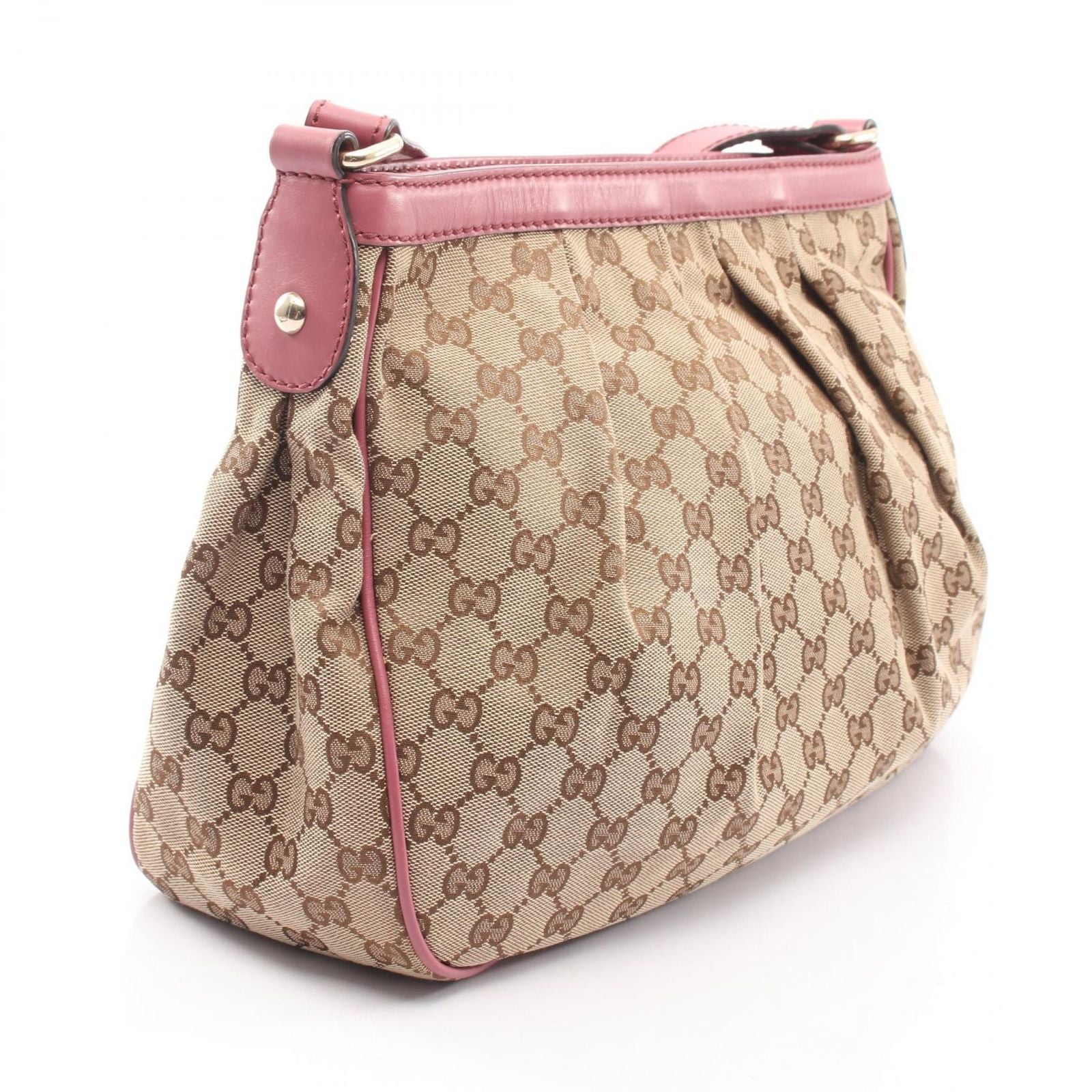 Gucci Shoulder Bag GG Canvas Beige Pink Suki — view 2