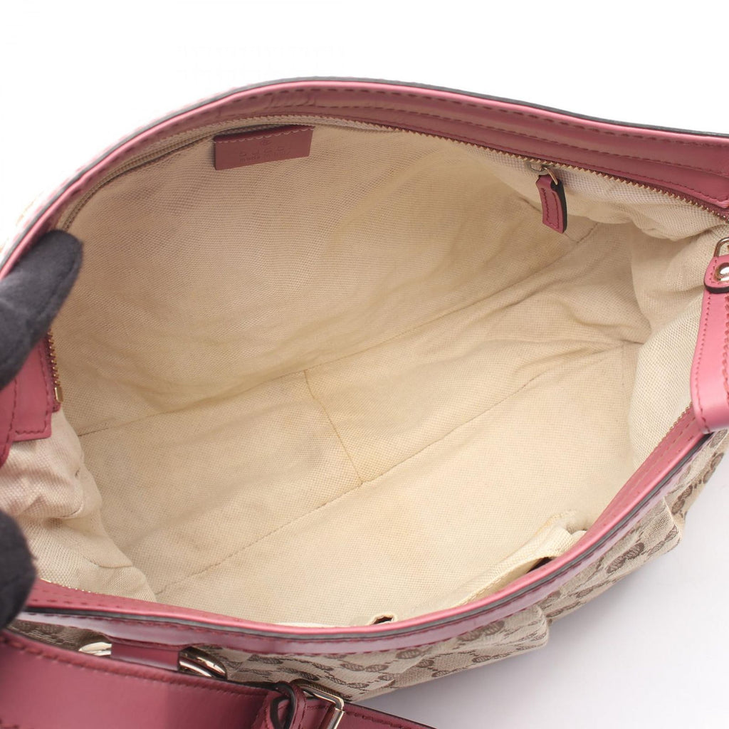 Gucci Shoulder Bag GG Canvas Beige Pink Suki — view 3