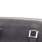 Chanel Shoulder Bag Embossed Logo Black Lambskin — view 9