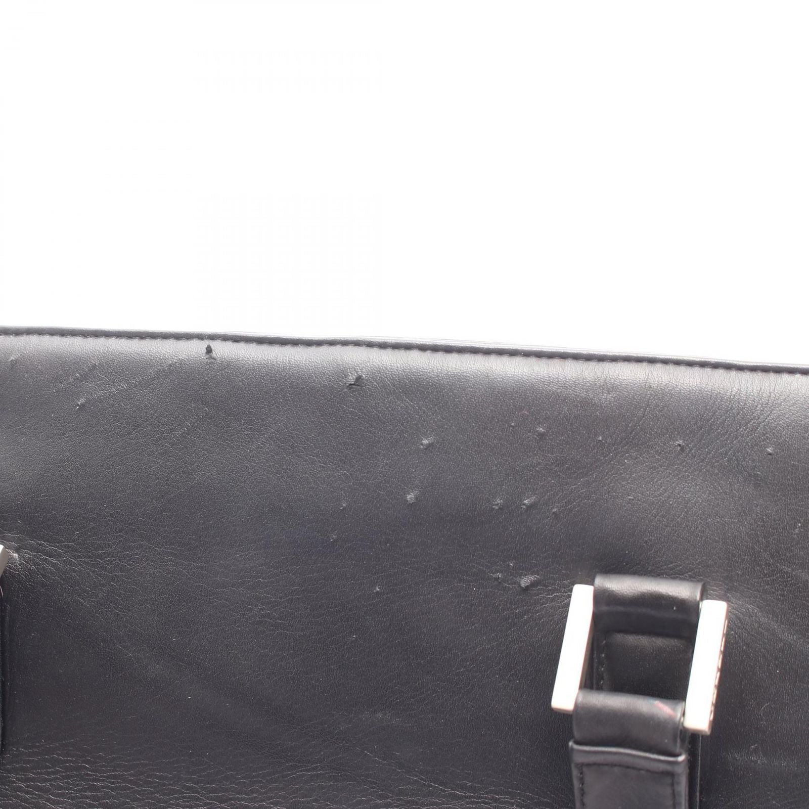 Chanel Shoulder Bag Embossed Logo Black Lambskin — view 9