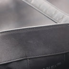 Chanel Shoulder Bag Embossed Logo Black Lambskin — view 6