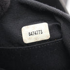 Chanel Shoulder Bag Embossed Logo Black Lambskin — view 5