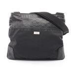 Gucci Shoulder Bag Guccissima Black Canvas Leather