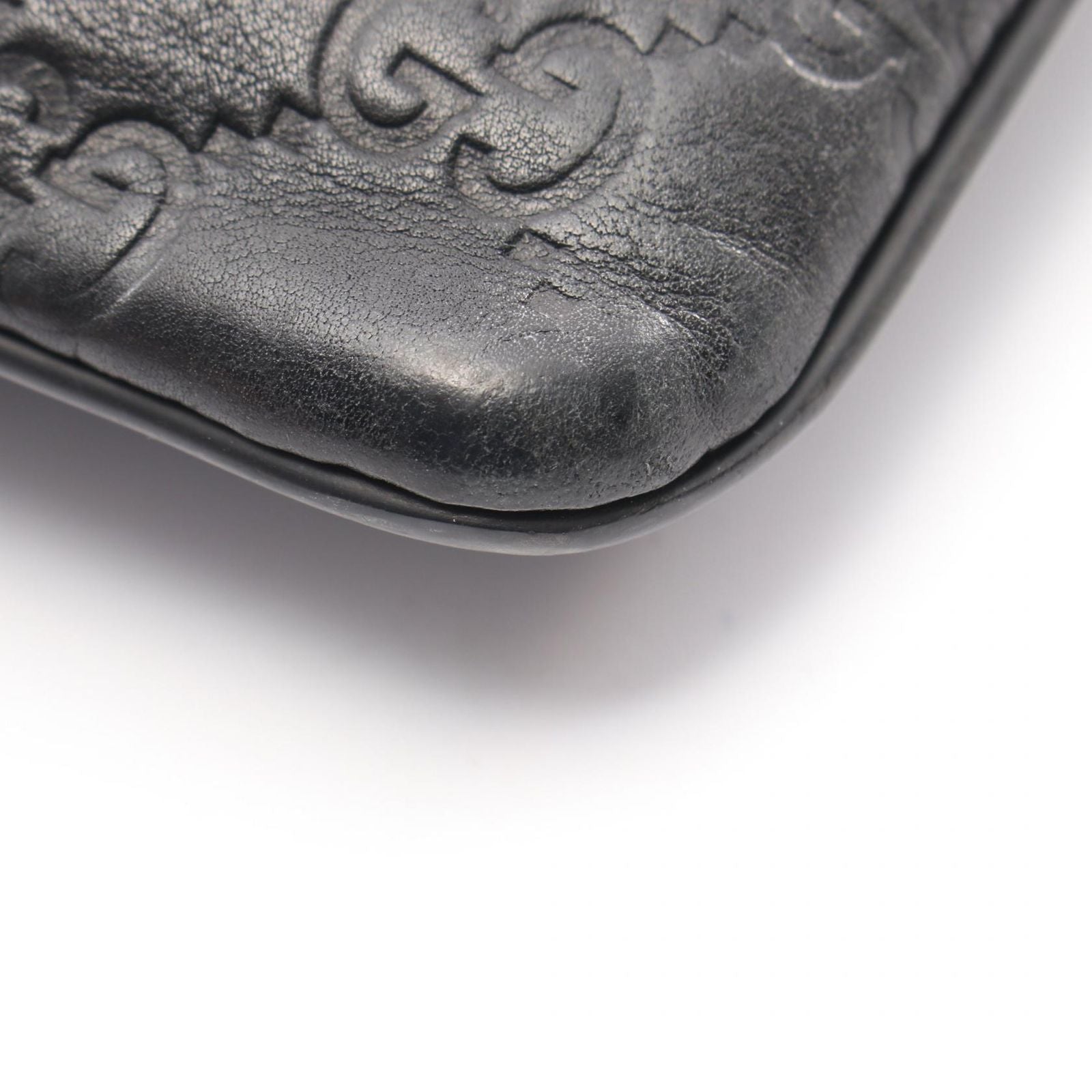 Gucci Shoulder Bag Guccissima Black Canvas Leather — view 6