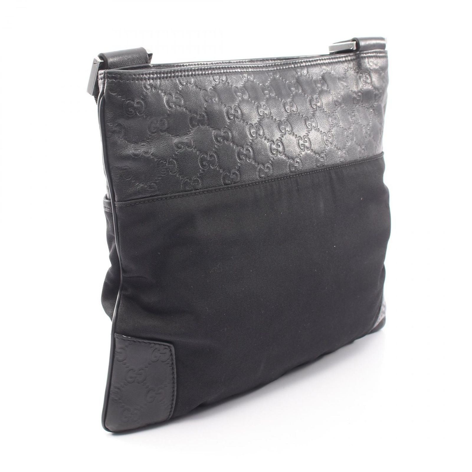 Gucci Shoulder Bag Guccissima Black Canvas Leather — view 2