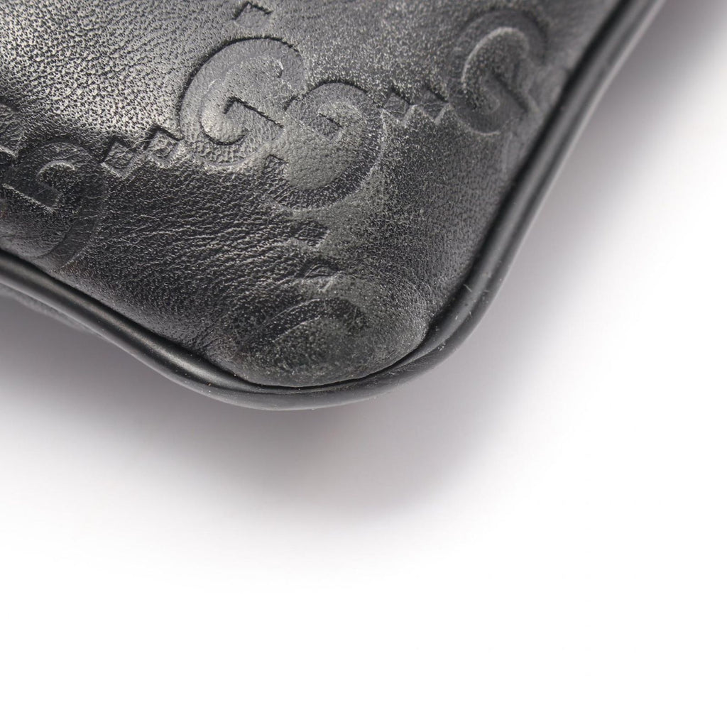 Gucci Shoulder Bag Guccissima Black Canvas Leather — view 5