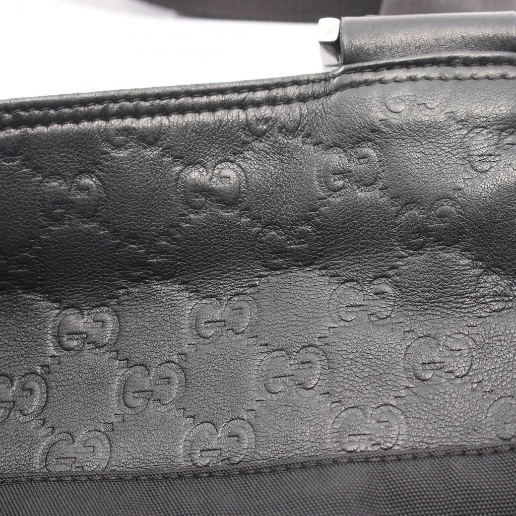 Gucci Shoulder Bag Guccissima Black Canvas Leather — view 7