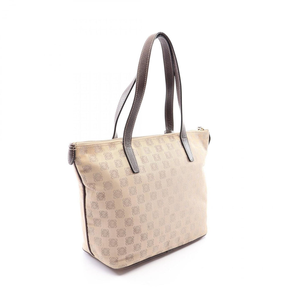 Loewe Tote Anagram Brown Dark Canvas Leather — view 2