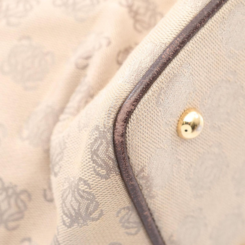 Loewe Tote Anagram Brown Dark Canvas Leather — view 5