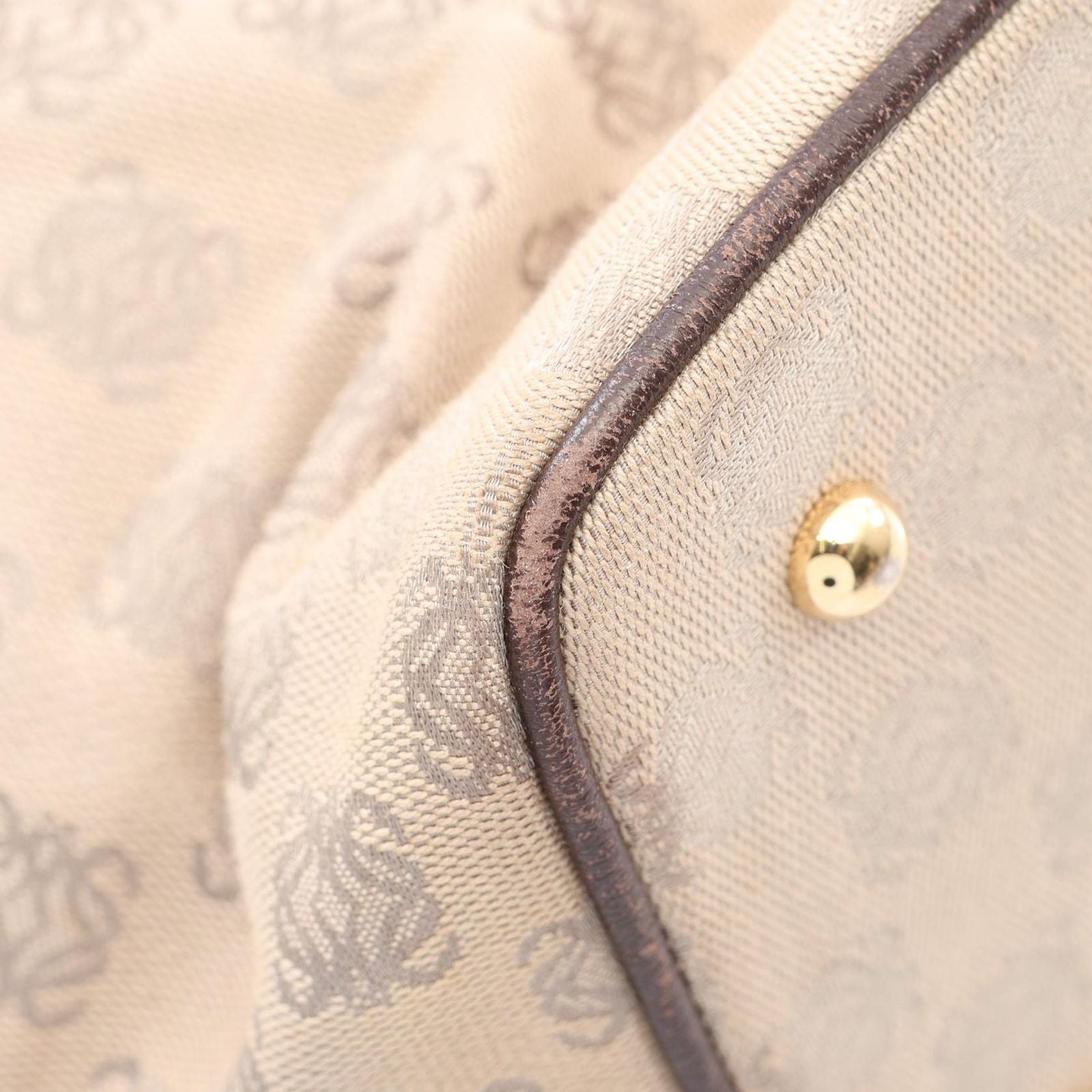 Loewe Tote Anagram Brown Dark Canvas Leather — view 5