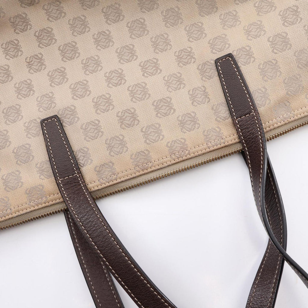 Loewe Tote Anagram Brown Dark Canvas Leather — view 6