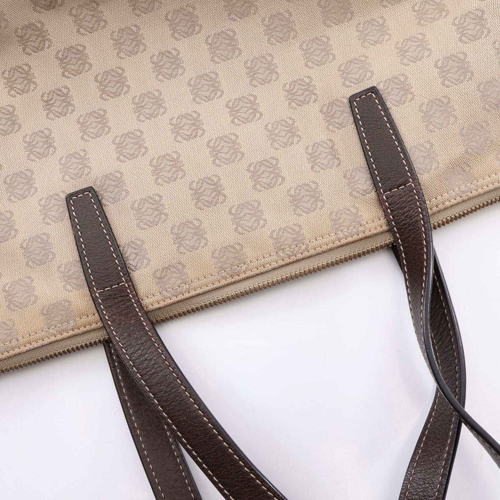 Loewe Tote Anagram Brown Dark Canvas Leather — view 6