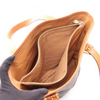 Celine Tote Macadam Dark Brown Canvas Leather — view 3