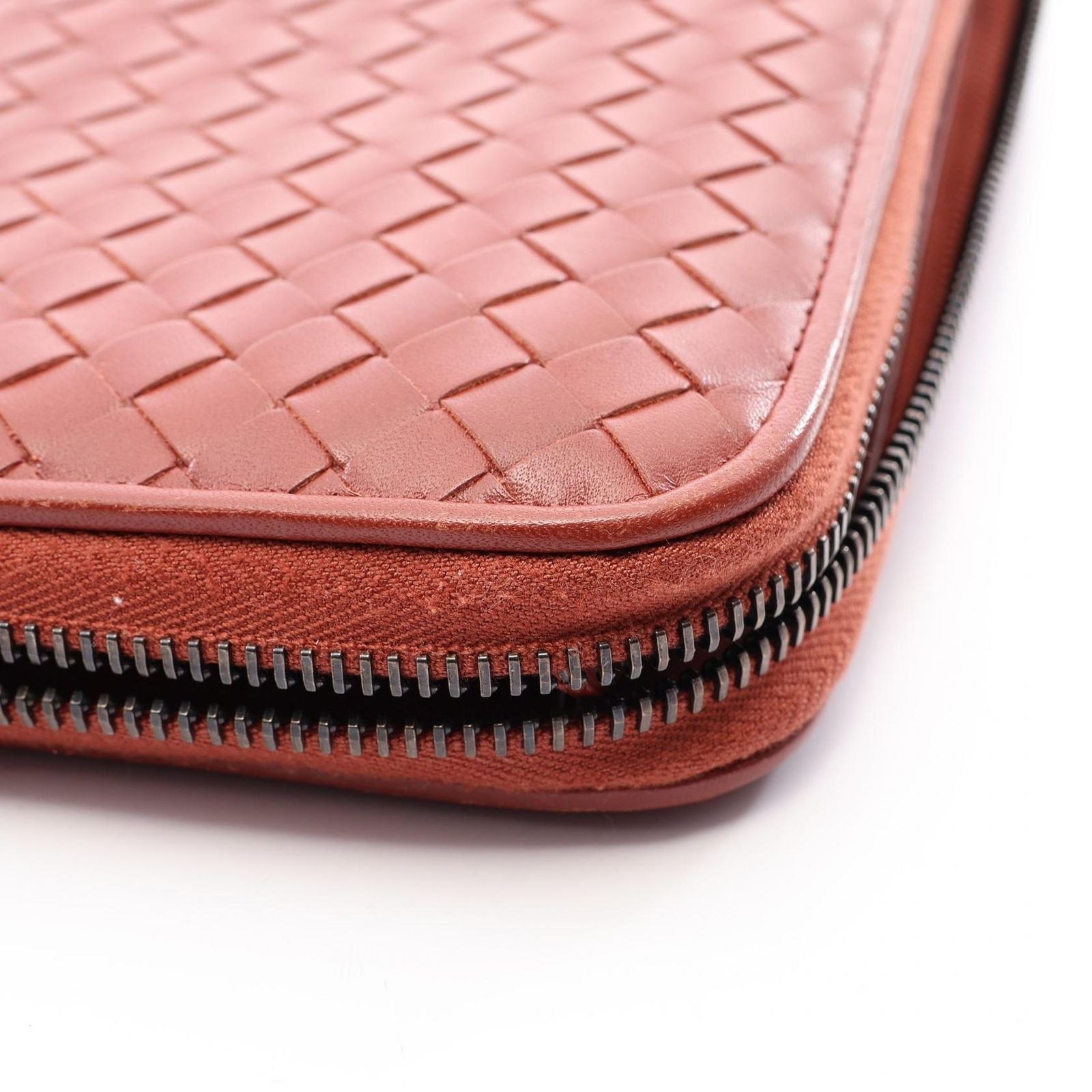 Bottega Veneta Round Wallet Intrecciato Brown Leather — view 6