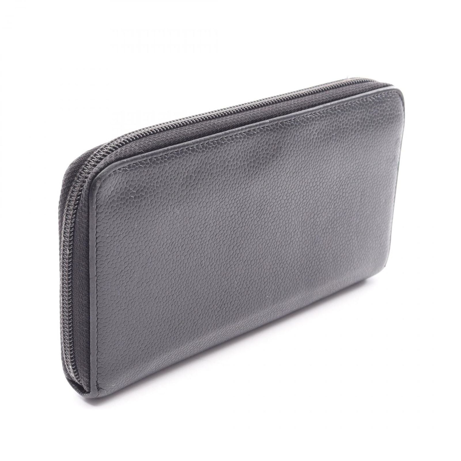Chanel Round Wallet CC Logo Black Calf CC — view 2
