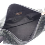 Loewe Clutch Anagram Black Green Canvas Leather — view 3